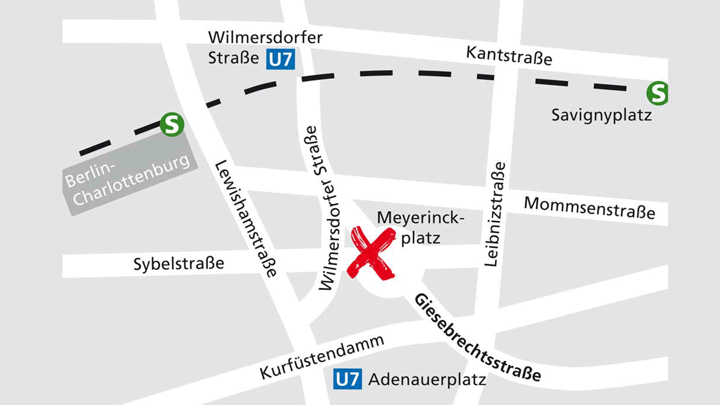 Lageplan des Alnatura Super Natur Marktes in Berlin Charlottenburg