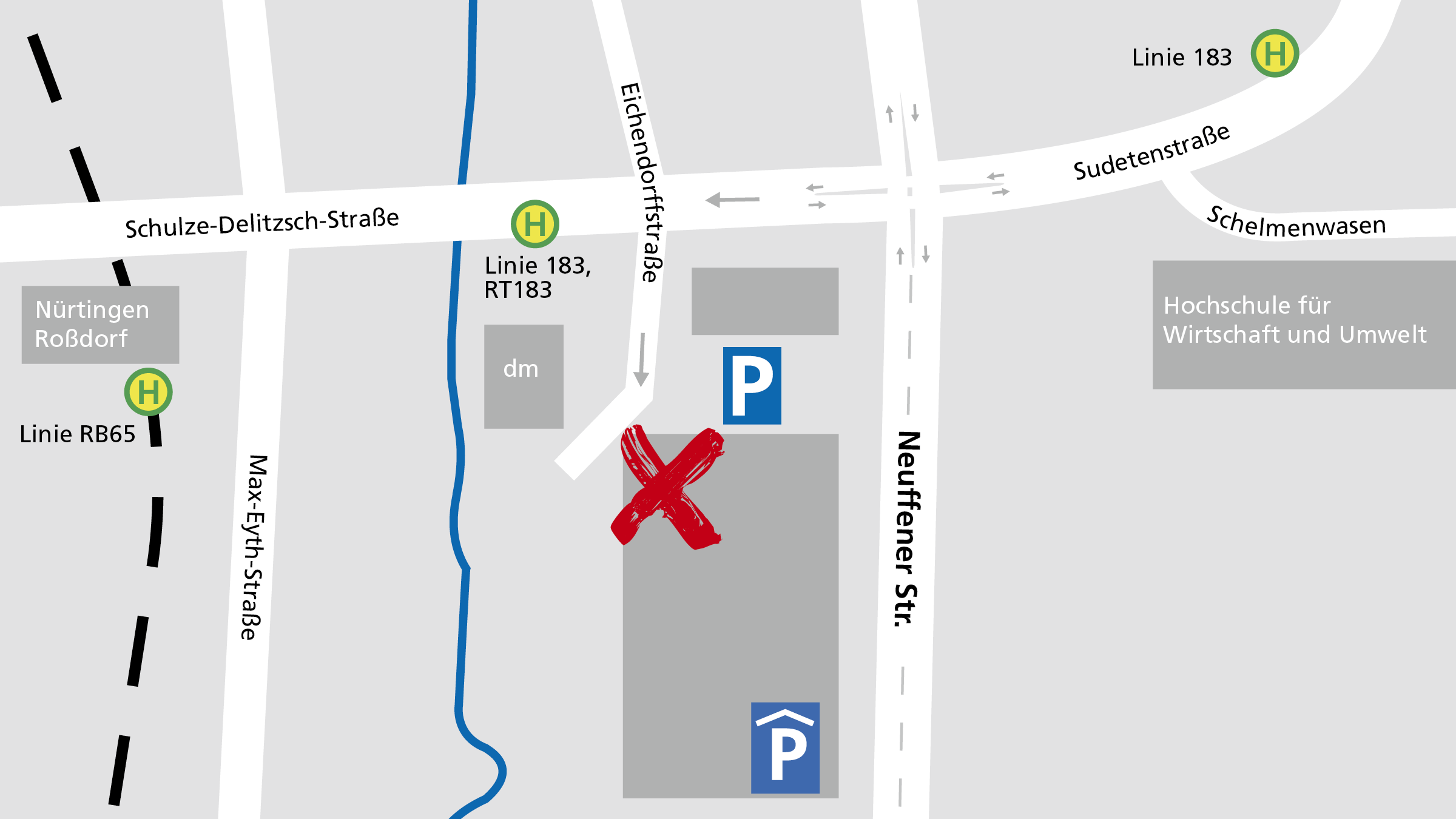 Lageplan Nürtingen