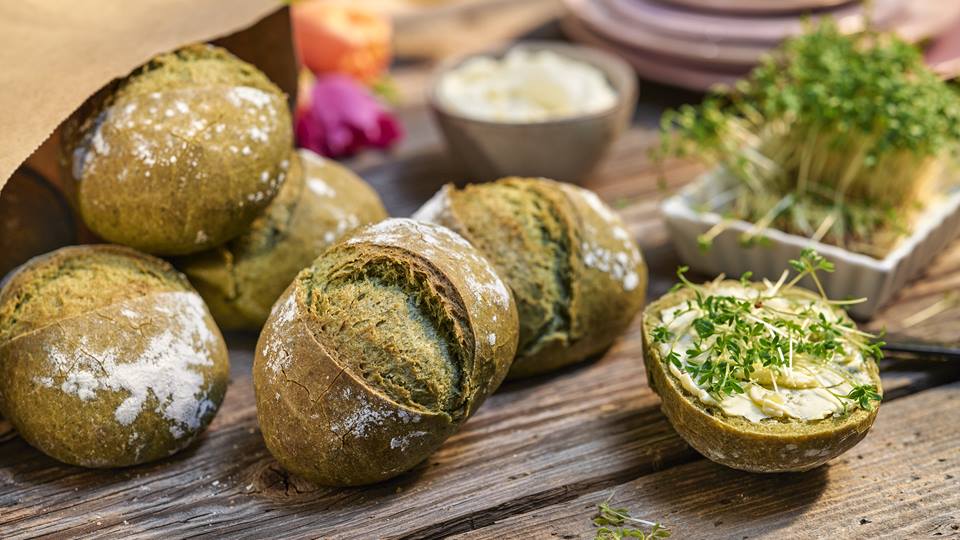 Spinatbrötchen
