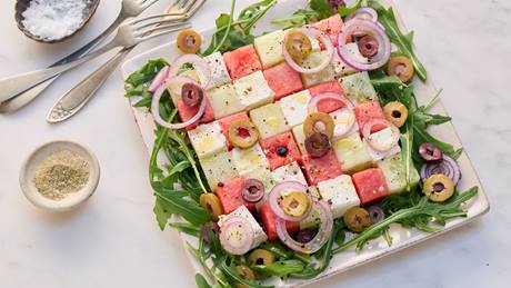 Tetris-Salat mit Honig-Vinaigrette